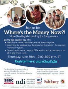 Event flyer with event details and registration link